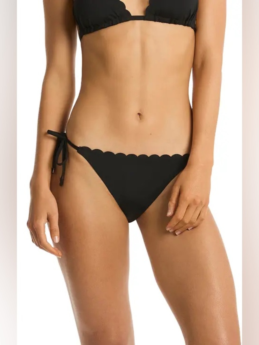 Sea level Scalloped Side Tie Bikini Bottoms NWOT